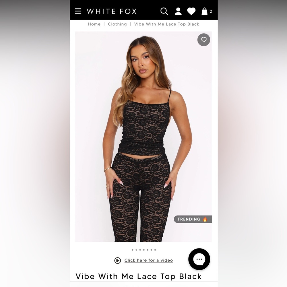 WHITE FOX - Vibe With Me Lace Set